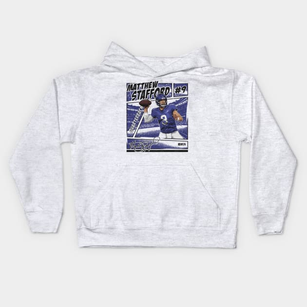 Matthew Stafford Los Angeles R Comic Kids Hoodie by MASTER_SHAOLIN